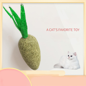 Hierba gatera forma de zanahoria Limpieza de dientes de gato juguetes de hierba gatera juguete interactivo para gatos al por mayor - Product Image 4