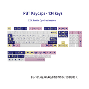 高品質104108キーフルセットDye-subPBTキーキャップ税関デザインOEM Cherry XDA profile for gaming keyboards box package - Product Image 6