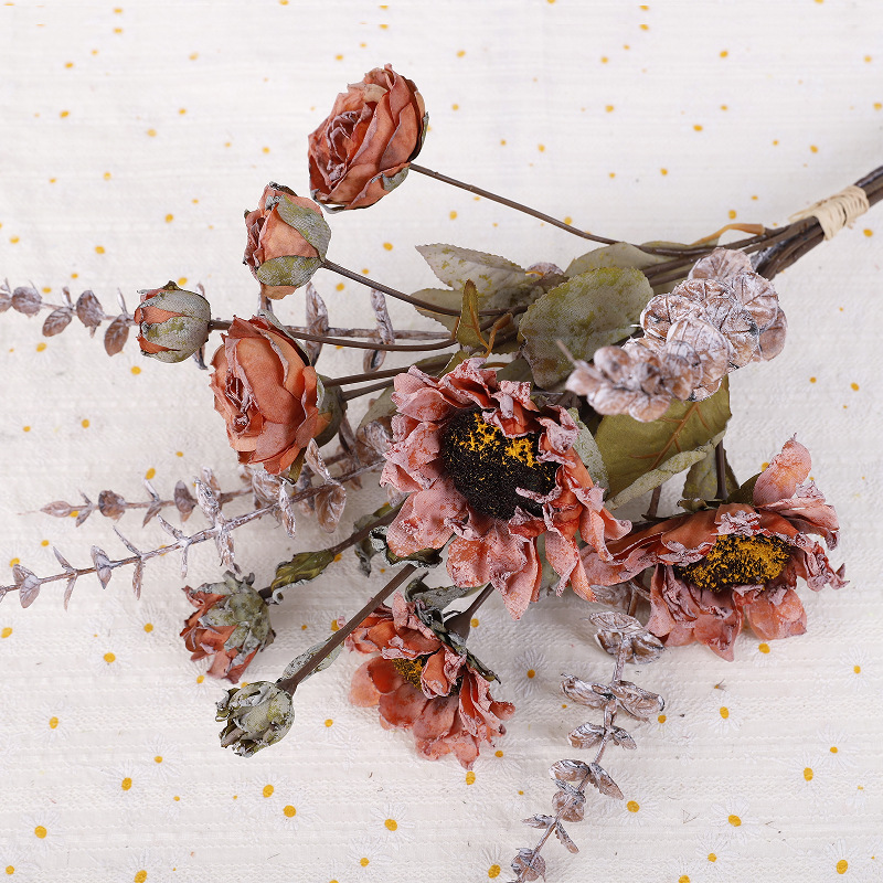 Sunflower, Eucalyptus, and Autumn Orange