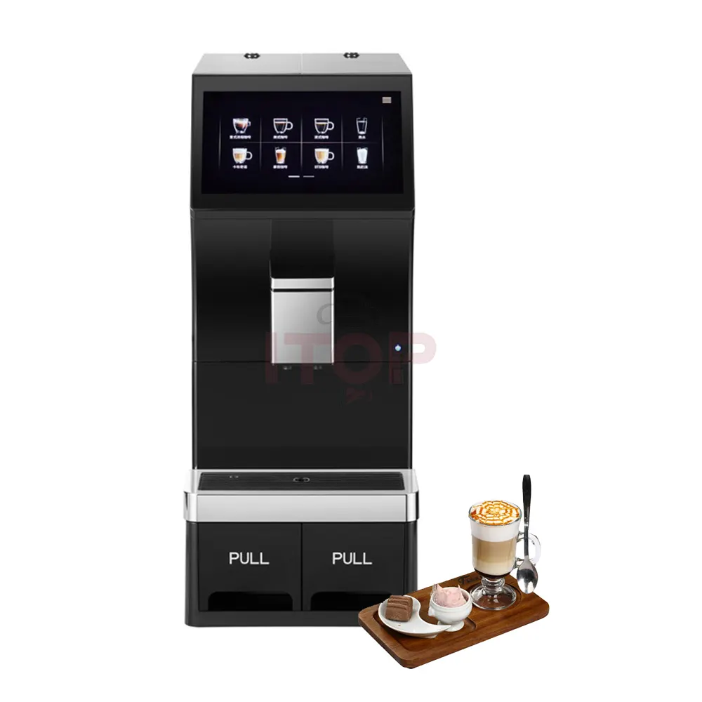 Máquina de café expreso automática e inteligente, capuchino latte, fabricación comercial