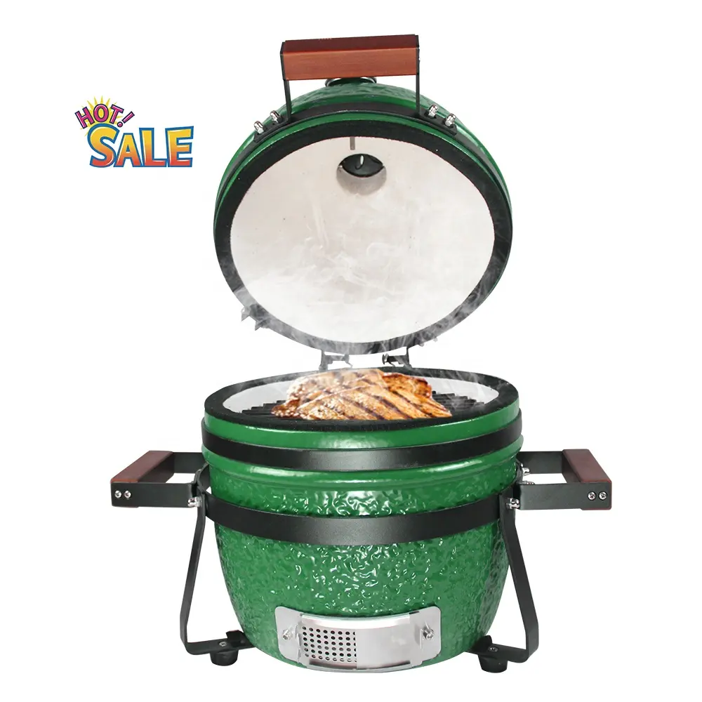 SEB KAMADO/ACCIAIO INOX UOVO BBQ 13 ''di Ceramica asador fumoir arabo Griglie a Carbone all'ingrosso kohlegrill Giardino BARBECUE Uova Kamado fumatore