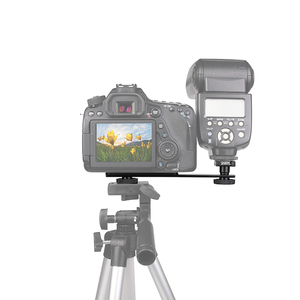 Soporte horizontal para cámara Mini Flash Mount Bar Rail con tornillo de 1/4 "para cámara DSLR Luz LED Flash Light Micrófono - Product Image 3