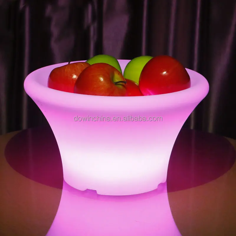 Cubo acrílico con bandeja para fruta, barra de luz LED KTV, cubo de hielo, plato de fruta, bandeja luminosa led para restaurante y fruta, superventas en Amazon