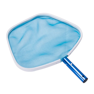 厂家供应蓝色铝框手持叶耙浅网重型泳池清洁用叶网 - Product Image 1