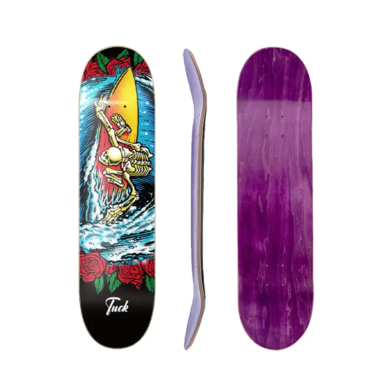 Atacado Skate 100% canadense Maple Skate Decks Personalizado Em Forma De Skate