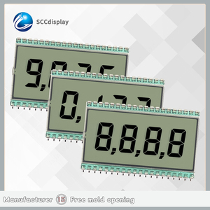 Display LCD a 7 segmenti statico SJXDGN046 HTN moduli digitali monocromatici positivi con punto decimale a basso prezzo - Product Image 2
