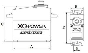 <strong>XQ</strong>-POWER Robotic <strong>Servo</strong> XQRS413 Waterproof Coreless <strong>Servo</strong> Motor for RC Robot, Car, Truck <strong>Servos</strong>