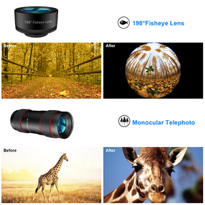 最新のガジェット4in1電話レンズキット魚眼広角マクロ18XHD望遠ズームレンズforiPhone 11 Pro for Mobile Phone - Product Image 2