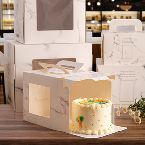 Nhà sản xuất hộp bánh giấy tùy chỉnh với cửa sổ tùy chỉnh kích thước bánh Bánh hộp, hộp bánh trắng với logo thương hiệu in - Product Image 2