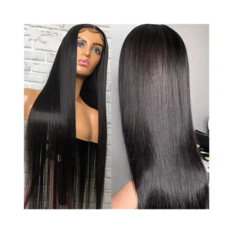 Peruca de cabelo brasileiro, venda atacado virgin frontal peruca de cabelo humano renda completa, 13x4 hd cabelo humano frontal para mulheres negras