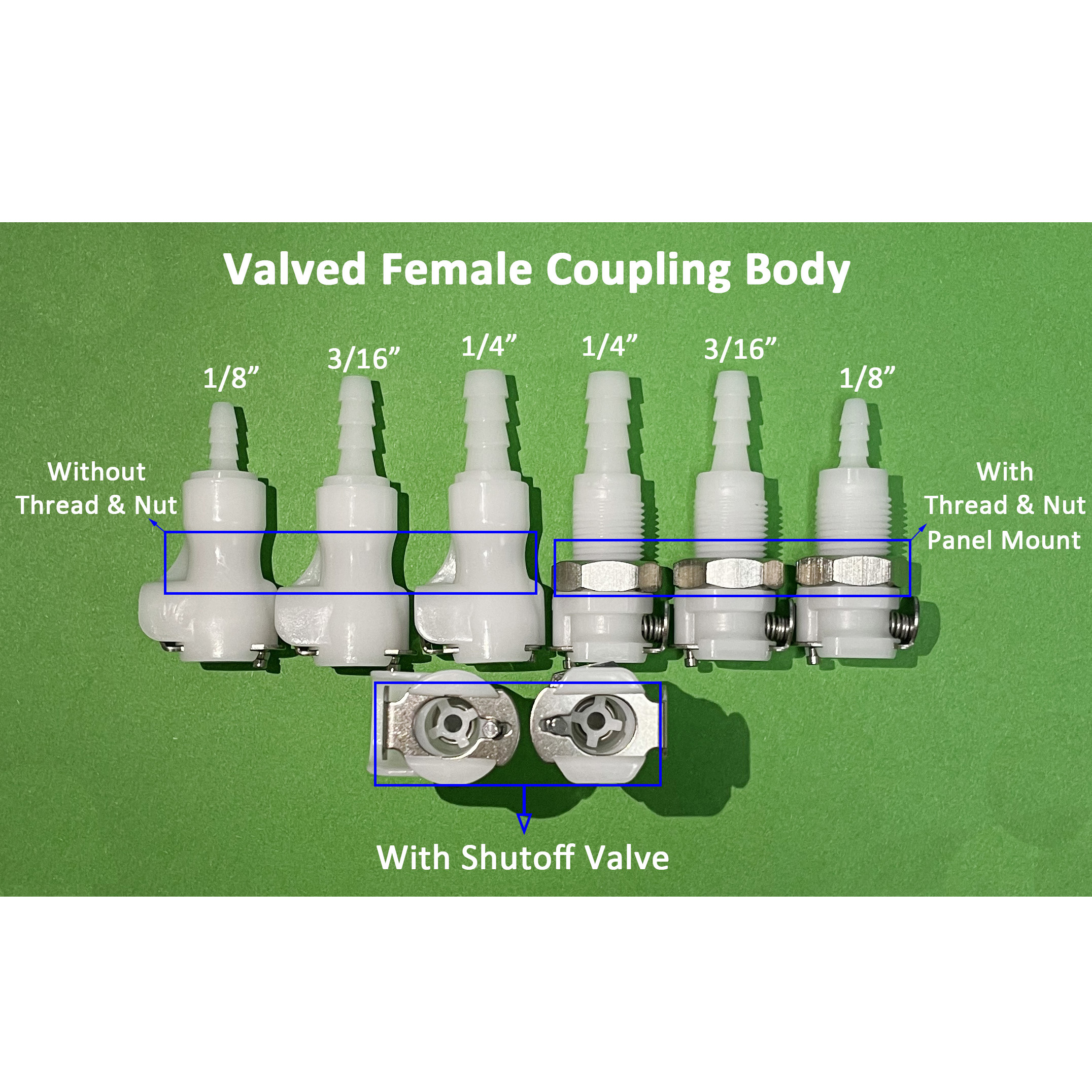 Valved Female Coupling