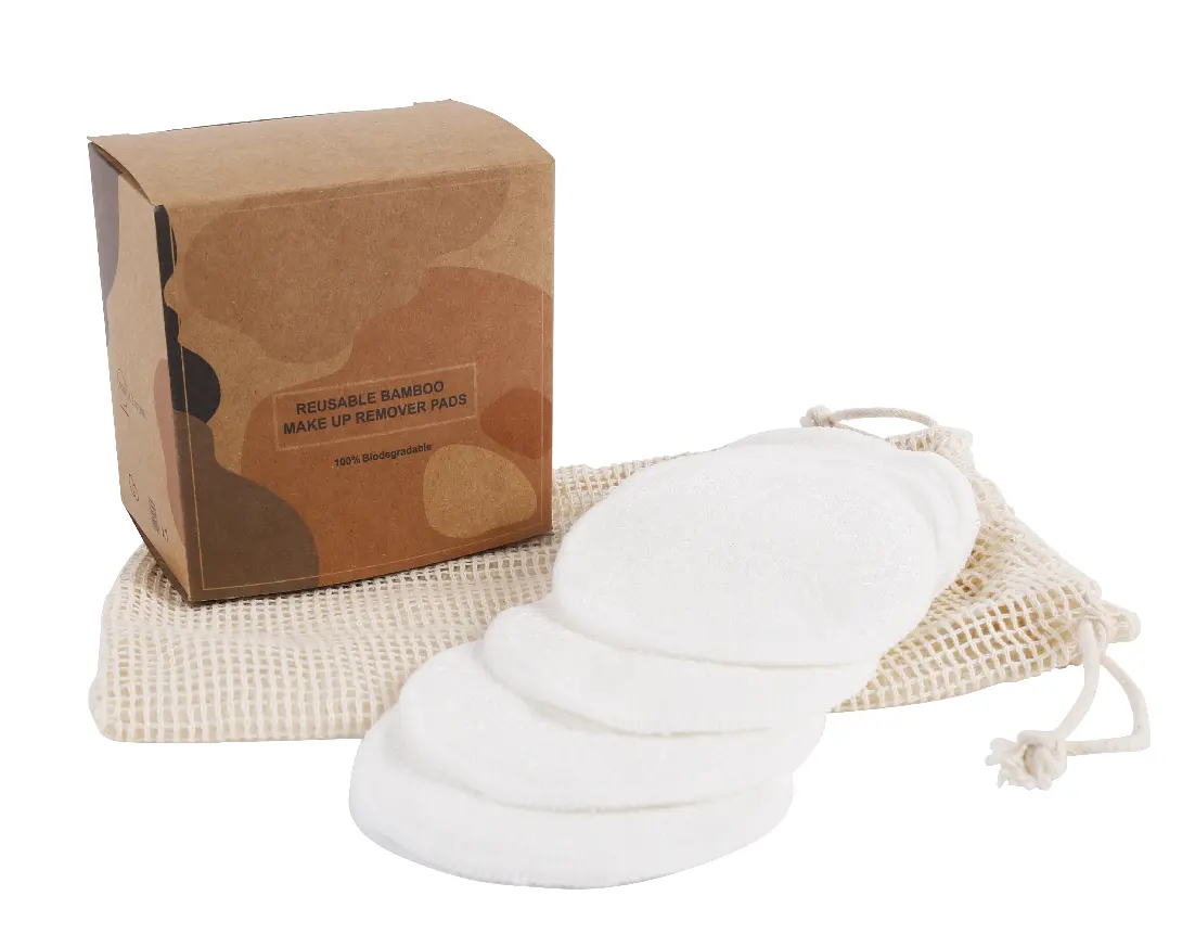 Оптовая продажа, высококачественные многоразовые Экологически чистые бамбуковые круглые подкладки для снятия макияжа
