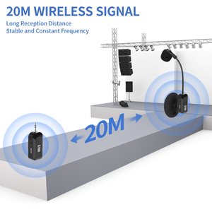 Bộ thu micro không dây XTUGA KX với đế hút/kẹp dành cho guitar, violin, đàn accordion, bộ khuếch đại giọng hát - Product Image 2