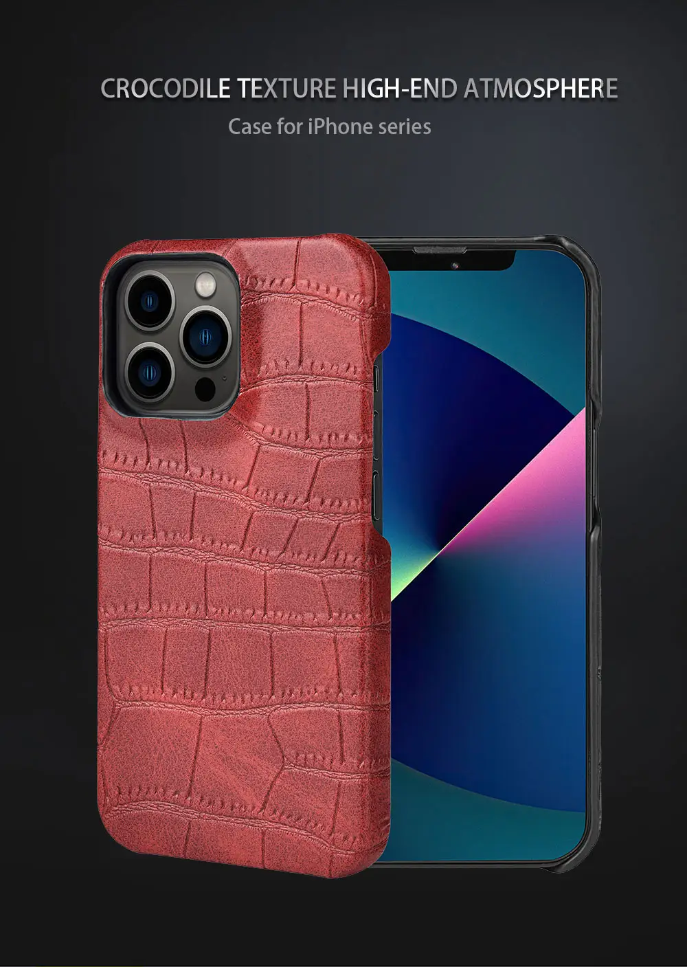 Funda trasera de cuero para iPhone 11, 12, 13 pro max, protección de cámara, Original