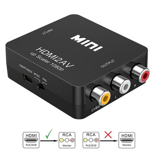 Miniconvertidor de Audio y vídeo hdmi2AV, entrada HDMI a AV, caja R L CVBS, salida de hasta 1080p para portátil, convertidor HDMI a RCA