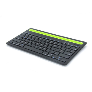 OEM de fábrica, venta al por mayor, 78 teclas, teclado inalámbrico Bluetooth, Mini teclado portátil de doble canal con ranura para ordenador portátil, tableta y teléfono