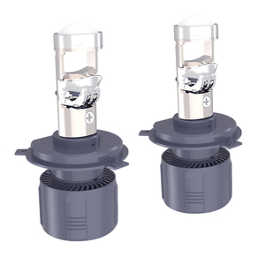 หลอดไฟหน้า LED สำหรับรถยนต์โปรเจคเตอร์ H4ลำแสงสูง H4 LED กำลังสูง A80ใช้ H4เลนส์ LED ระบบให้แสงสว่างอัตโนมัติสำหรับรถยนต์