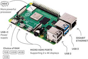 Geeignet für Raspberry Pi 4 Modell B 1GB / 2GB / 4GB RAM für DIY Raspberry Pi 4B