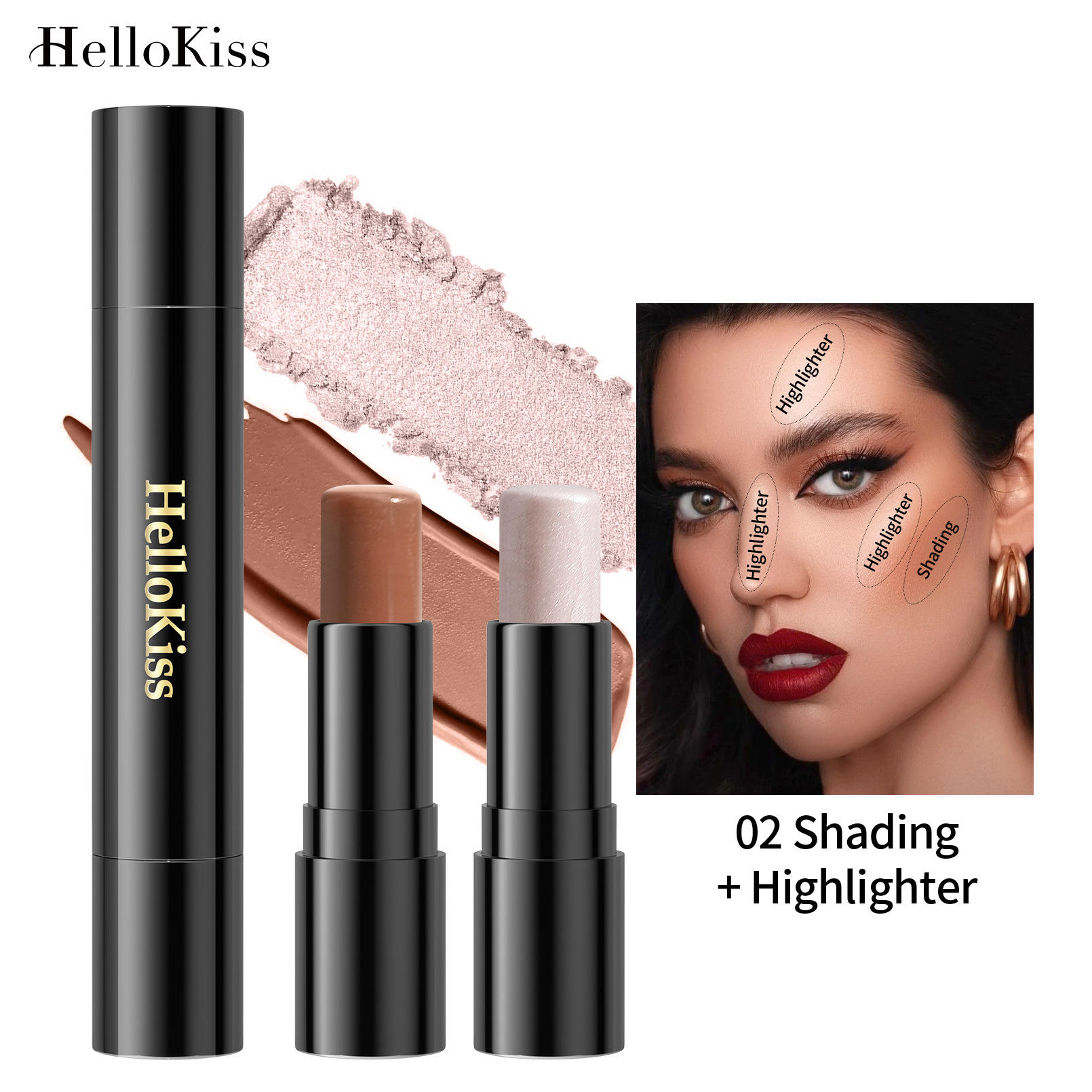 02 ombres à paupières - nacré - emballage anglais - export uniquement