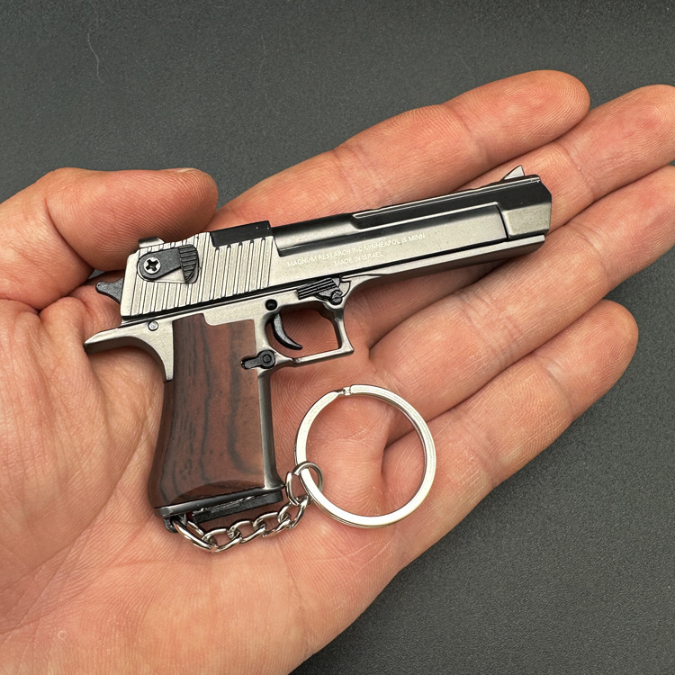 Imitation Wood Grain Grip, Gunmetal Desert Eagle