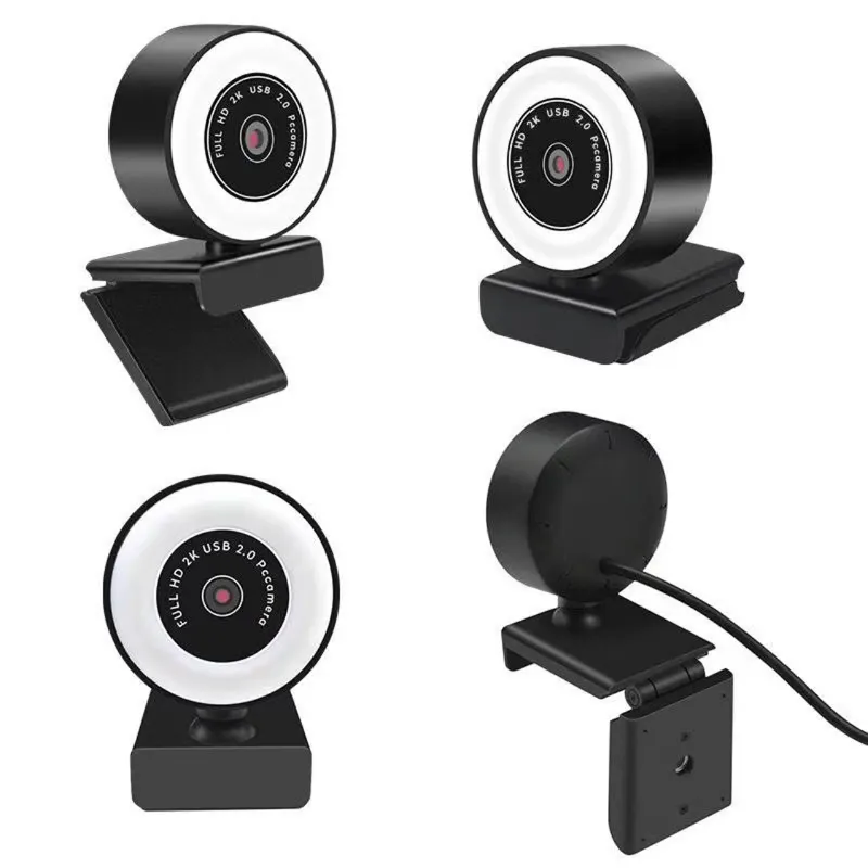 1080P Webcam Met Ingebouwde Microfoon Led Ring Licht Full Hd Computer Camera Voor Streaming Webcam Voor Gaming video Conferentie