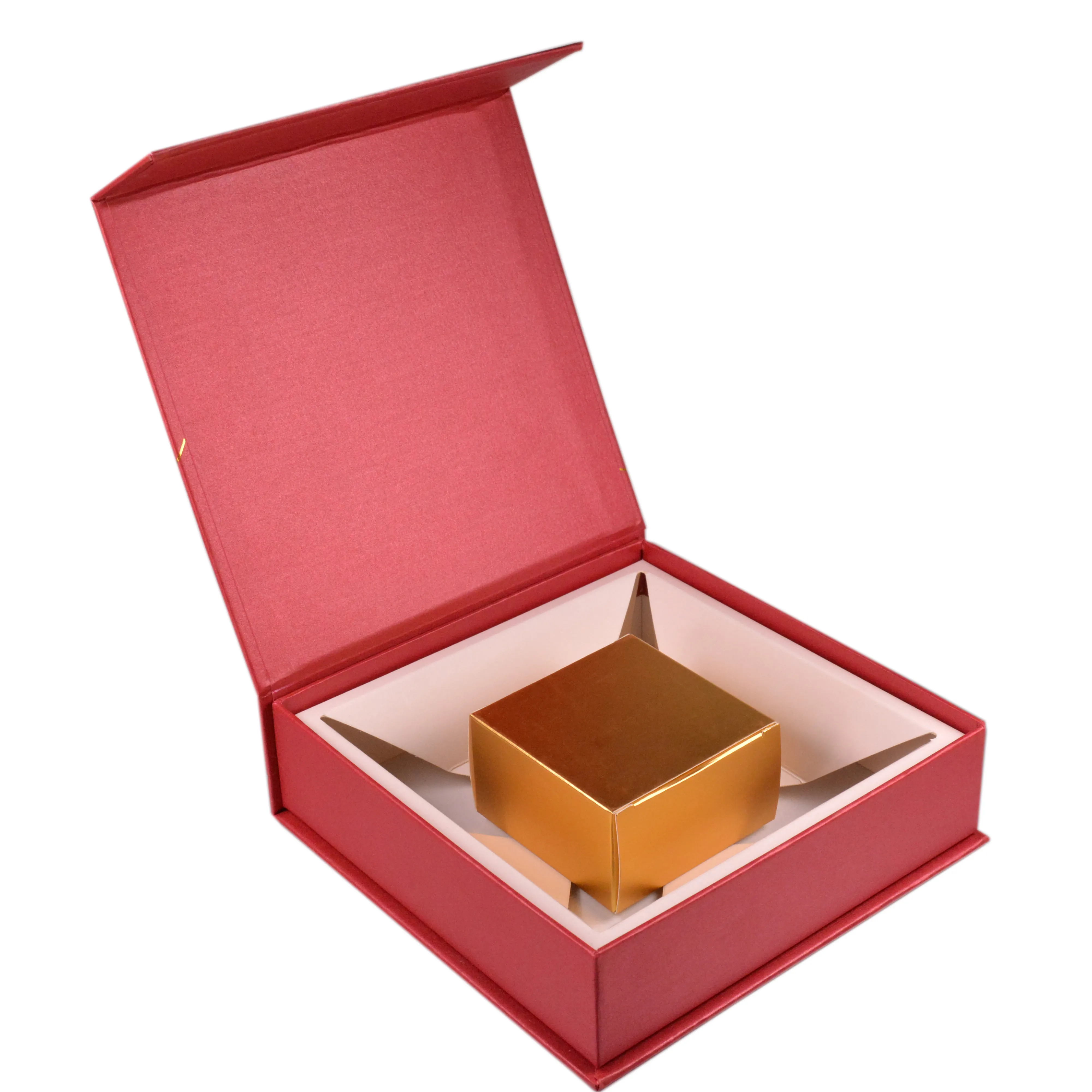 Benutzer definiertes Logo gedruckt Öko-Papier Schmuck Geschenk boxen Ring Ohrringe Halskette Armband Schmuck Verpackungs box mit innerer Unterstützung