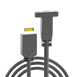 USB 3.120ピンタイプEPCI-EからタイプCメスケーブルマザーボードヘッダー延長ケーブル、プロファイルブラケット付き10Gbps 0.5m