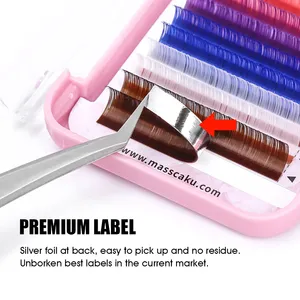 Özel etiket renkli klasik tip kirpik düğüm ücretsiz kirpik doğal uzun siyah takma kirpik makyaj - Product Image 3
