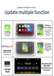BQCC 1din Automatisch faltbarer Touchscreen 7 Zoll HD Spiegel Link CarPlay Android Auto Auto MP5 Player FM AM RDS Multimedia Stereo - Product Image 4
