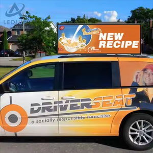 LEDIUP Taxi верхний светодиодный дисплей двухсторонняя прокрутка текстовое сообщение Автомобильный светодиодный вывеска экран - Product Image 1