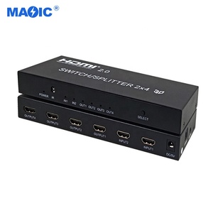 Custom OEM 2,0 HDMI Switch Splitter 2x2 2x4 Video Converter 2 entrada 2 salida 4K 60Hz HDMI Switch