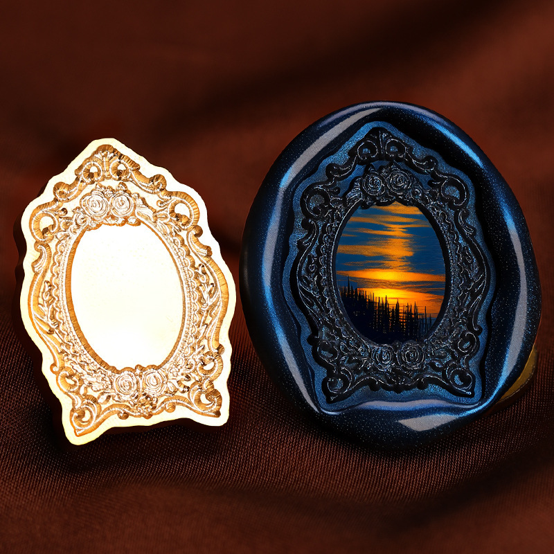 Cadre photo rétro 02 (relief irrégulier découpé en 35, 23,7 mm x 32,6 mm)