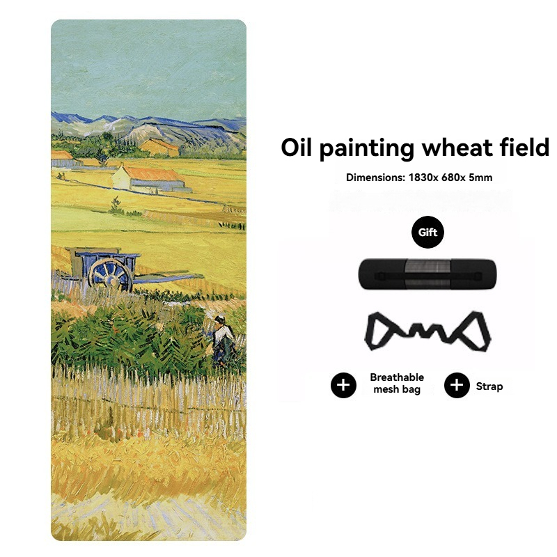 Oil painting of wheat field