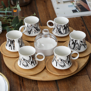 15件土耳其瓷制咖啡茶具小型陶瓷杯和茶碟套装 - Product Image 6