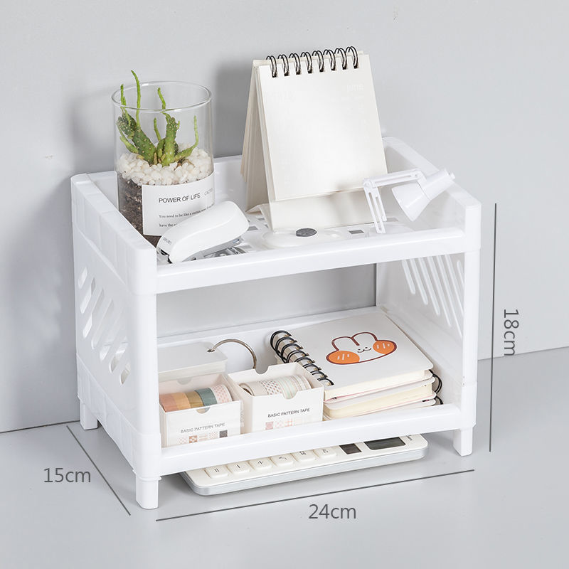 Etagère blanche double couche