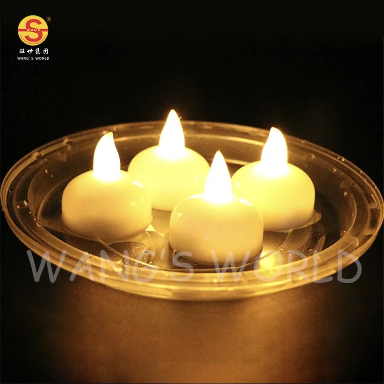 Water Activated LED Tea Light Yellow Flicker Floating flicker floating LED Tealight Candle