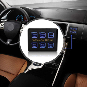 แผงควบคุมแบบสัมผัส DC แบบบาง<span class=keywords><strong>6</strong></span> Gang อุปกรณ์อิเล็กทรอนิกส์สำหรับรถยนต์12V/24V สวิตช์รีเลย์สำหรับรถยนต์เรือเดินทะเลรถบรรทุก - Product Image 6