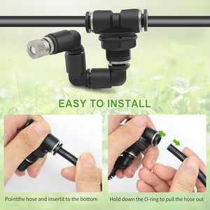 New Nhựa Bò Sát Atomizing Phun Vòi Phun 360 Độ Có Thể Điều Chỉnh Bể Aquarium 1/4 "Ống Phụ Kiện - Product Image 5