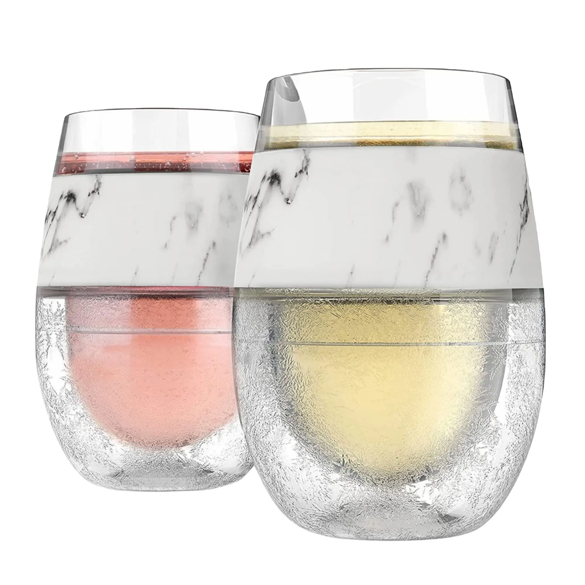 10oz Cooling Cup Dupla Parede Isolada Freezable Drink Chilling Tumbler com Congelamento Gel Óculos para Vinho Tinto e Branco