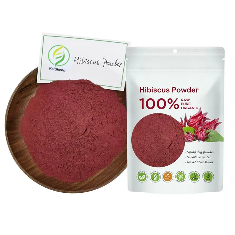 Vente en gros de poudre de jus de fleur de roselle organique 99% instantanée poudre de roselle poudre de fleur d'hibiscus