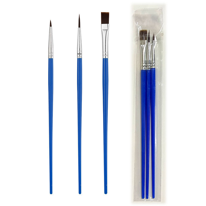Three-pack of blue plastic items