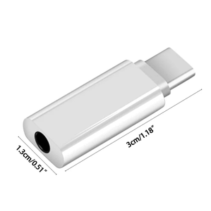 USB C至3.5毫米耳机插孔适配器兼容类型C至耳机辅助电缆数字转换器 - Product Image 5