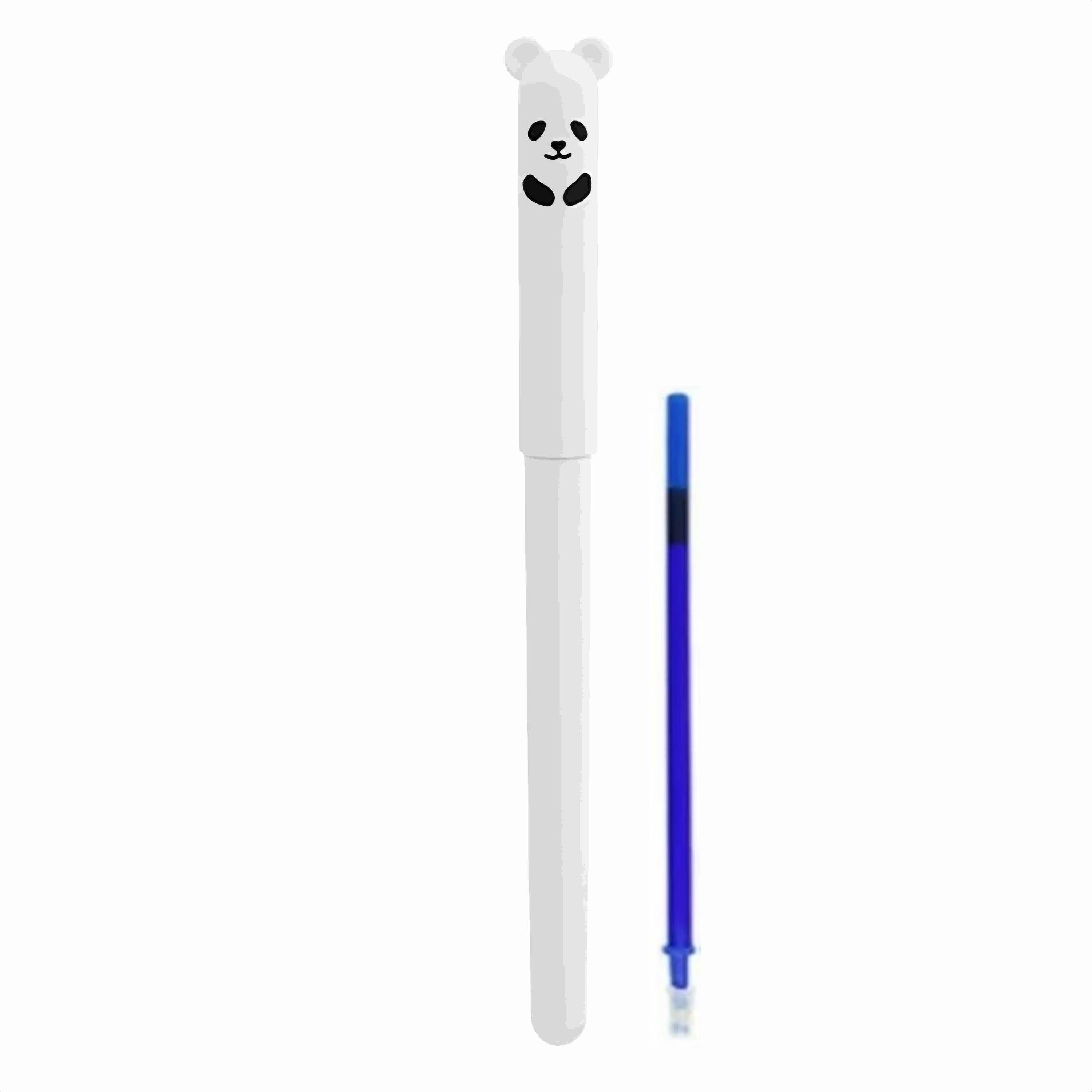 white pen barrel/Blue ink