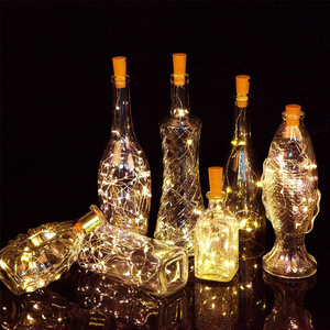 Lâmpada de corta de luz LED para garrafa de vinho em forma de cortiça, lâmpada de Natal longa de 2m para casamento e Halloween