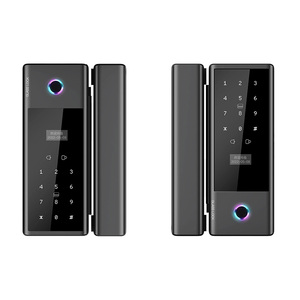 Hochwertiges intelligentes Glass chloss für Schiebetür TTlock Tuya APP Passcode Digitaler Finger abdruck Intelligentes Glastür schloss - Product Image 1