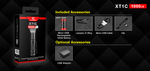 Klarus XT1C Компактный Тактический фонарик с двойным переключателем USB 1000LM фонарик для повседневного ношения фонарик для самозащиты - Product Image 4
