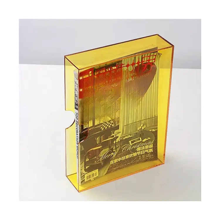 カスタムアクリルブックカバーブックパンフレットディスプレイ用クリアアクリルボックス大切な本用保護ケース