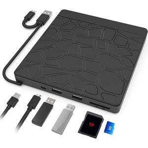 USB3.0台式笔记本电脑多功能DVD刻录机u盘读卡器SD tf卡C型集线器超薄RW的外部光驱 - Product Image 1