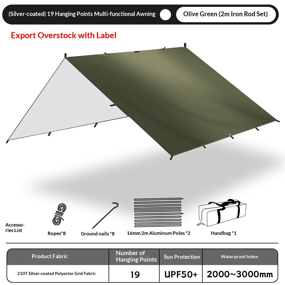 Exportation de fin de ligne avec étiquette Vert Olive Tige acier 16mm Set 2m