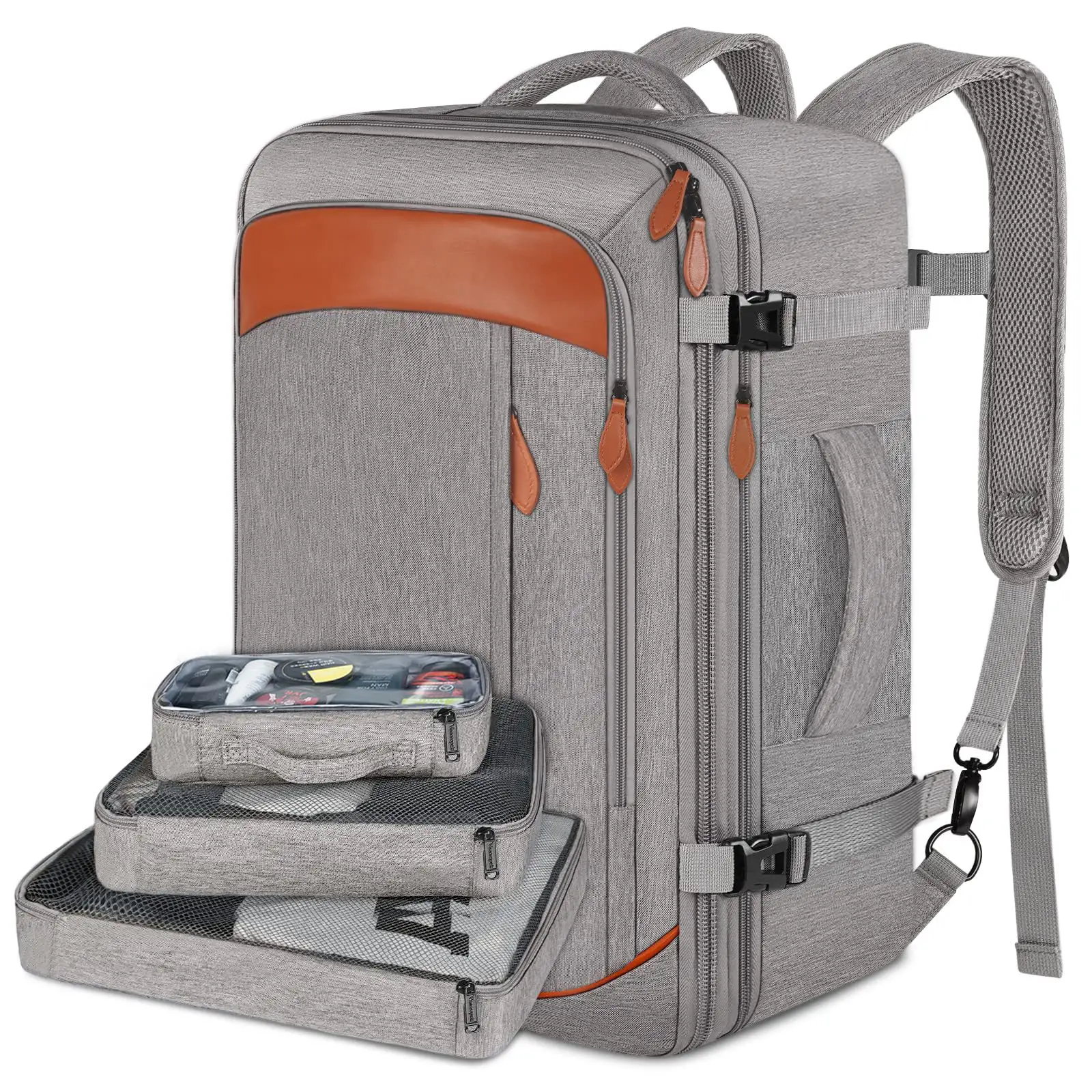 KBW744 tas punggung perjalanan barang pribadi tas punggung dengan 3 kemasan kubus diakui penerbangan bagasi tahan air Laptop
